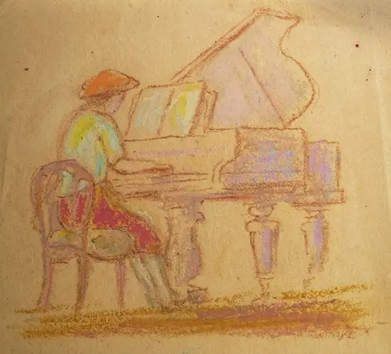 Maria tocant el piano