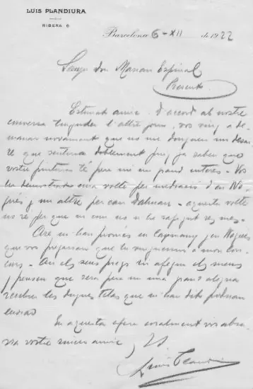 letter ref.plandiura-1922-1